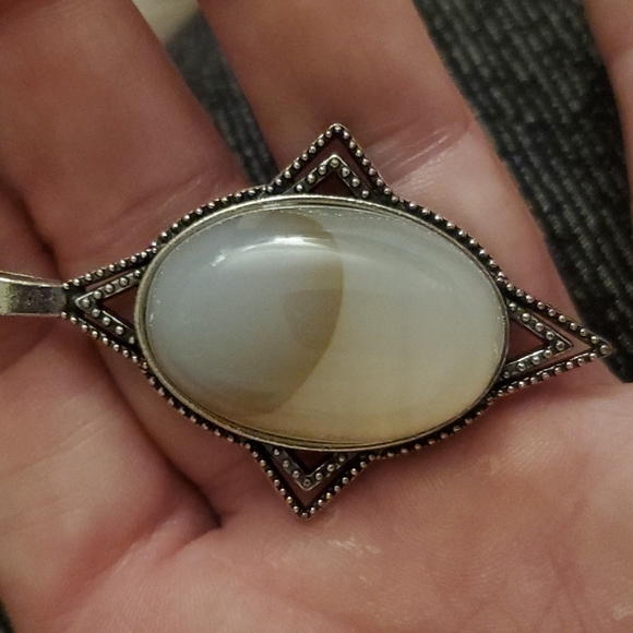 New Wrapped Natural Scenic Dendritic Agate Star Pendant. - Picture 4 of 6